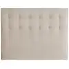 Image de Tete de lit capitonnée eden crème chenille bouclettes 140x190