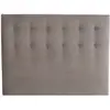 Image de Tete de lit capitonnée eden gris chenille bouclettes 160x200