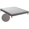 Image de Sommier bois massif chenille bouclettes gris clair 140x200