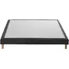 Image de Sommier bois massif chenille bouclettes crème 140x190