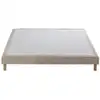 Image de Sommier tapissier bois massif chenille bouclettes moka 140 x 190
