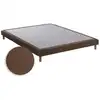 Image de Sommier tapissier bois massif chenille bouclettes moka 140 x 200