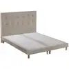 Image de Ensemble sommier tête de lit eden crème couleur crème 2x90 x 200