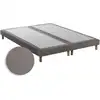 Image de Sommier tapissier bois massif anthracite 2x80 x 200