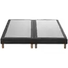 Image de Sommier tapissier bois massif anthracite 2x90 x 200