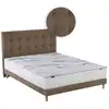 Image de Matelas mousse sommier tête de lit crème 140x190