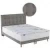 Image de Matelas mémoire de forme altea sommier tête de lit gris 2x90x200