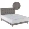 Image de Matelas mémoire de forme altea sommier tête de lit gris 140x200
