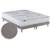 Image de Matelas mousse hd nuvia sommier chenille bouclettes gris 2x80 x 200