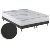 Image de Matelas mousse hd serena sommier chenille gris anthracite 2x90 x 200