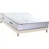 Image de Matelas ressorts 7 zones sommier en kit beige lattes 180x200