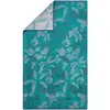 Image de Drap de plage imprimé en coton turquoise 100x180