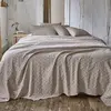 Image de Couvre lit en coton tissé beige 260x240