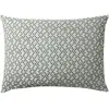 Image de Housse de coussin en coton tissé bleu et vert 40x60