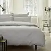 Image de Housse de couette en satin de coton gris 200x200