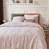 Image de Housse de couette imprimée en gaze de coton beige 260x240