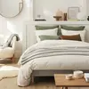 Image de Housse de couete unie en flanelle de coton beige 240x220