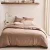 Image de Housse de couette en gaze de coton marron 240x220