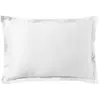 Image de Taie d'oreiller unie en satin de coton blanc 50x70