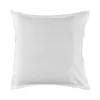 Image de Taie d'oreiller unie en satin de coton blanc 65x65