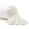 Image de Taie de traversin unie en satin de coton blanc 43x230