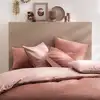 Image de Housse de couette bicolore en coton rose 200x200