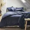 Image de Housse de couette bicolore en coton bleu 240x220