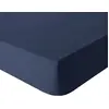 Image de Drap housse en coton bleu 180x200