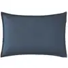 Image de Taie d'oreiller en percale de coton bleu nuit 50x70