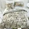Image de Housse de couette imprimée en coton beige 260x240
