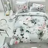 Image de Housse de couette imprimée en satin de coton gris
