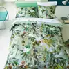 Image de Housse de couette imprimée en percale de coton bleu