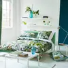 Image de Housse de couette imprimée en percale de coton bleu