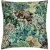 Image de Taie d'oreiller imprimée en satin de coton vert 65x65