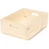 Image de Boîte de rangement en bois naturel 2 poignées 40x30cm
