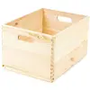 Image de Boîte de rangement en bois naturel 2 poignées 40x30cm