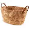Image de Panier de rangement en jacinthe d'eau tressée 60x45cm