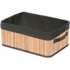 Image de Panier de rangement pliable en bambou 35 x 25 x H.15 cm