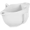 Image de Saucière gras et maigre tradition blanc en porcelaine
