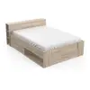 Image de Lit rangement effet bois Chêne 140 x 190 cm