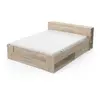 Image de Lit rangement effet bois Chêne 160 x 200 cm