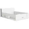 Image de Lit rangement effet bois Blanc 140 x 190 cm