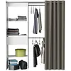 Image de Dressing ouvert avec rideau, extensible blanc