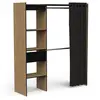 Image de Dressing ouvert avec rideau, extensible bois foncé