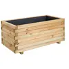 Image de Bac à fleurs rectangle en bois de pin L100cm
