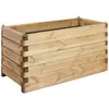 Image de Bac à fleurs rectangle en bois de pin L100cm