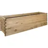 Image de Bac à fleurs rectangle en bois de pin L180cm