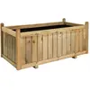 Image de Bac à fleurs rectangle en bois de pin L120cm