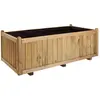 Image de Bac à fleurs rectangle en bois de pin L140cm