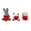 Image de Lot de 3 petites peluches décoration de sapin ours et lapin